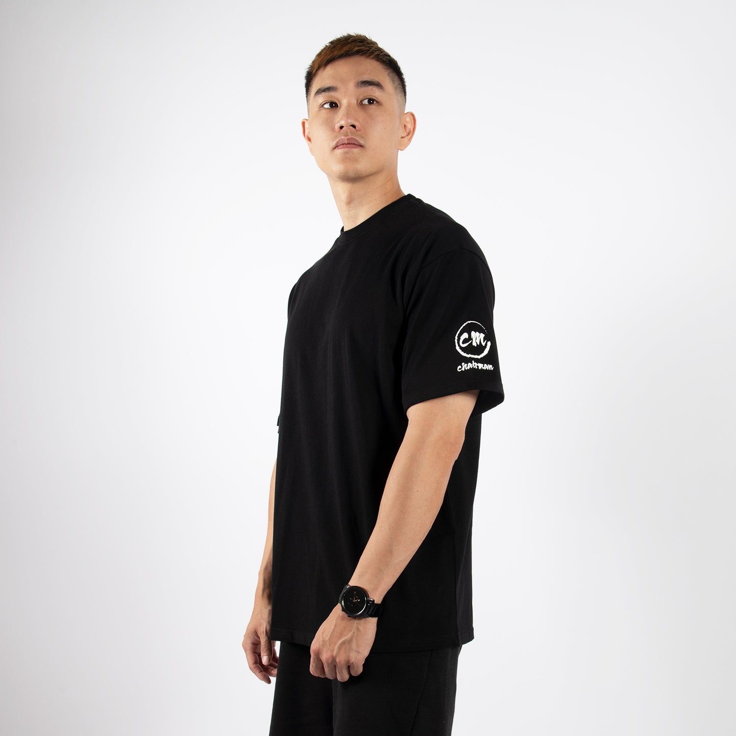 Classic Oversize T-Shirt chairman Sleeve in schwarz